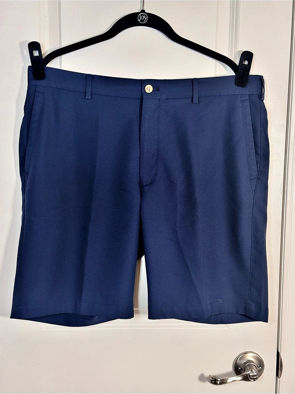 Peter Millar Mens 35 Blue Golf Shorts 9” Inseam Flat Front Preppy Country Club